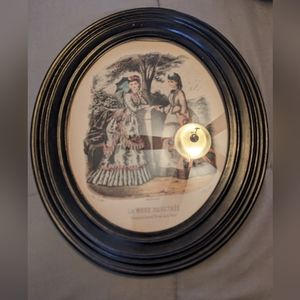 Vintage La Mode Illustree Wooden Framed Picture Gilquin Fils. Imp Paris